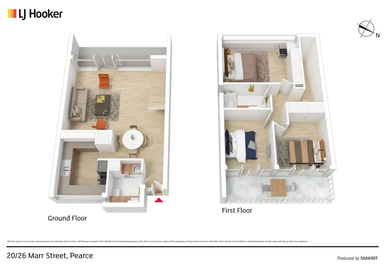 Floorplan of Homely townhouse listing, 20/26 Marr Street, Pearce ACT 2607