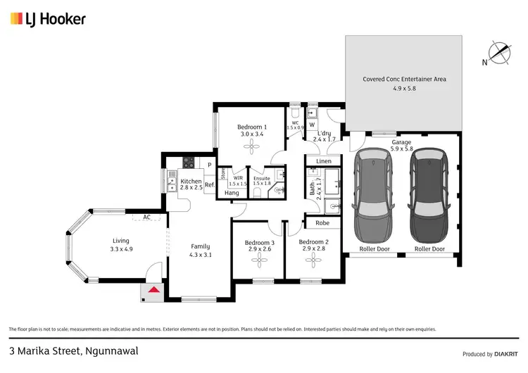Floorplan of Homely house listing, 3 Marika Street, Ngunnawal ACT 2913