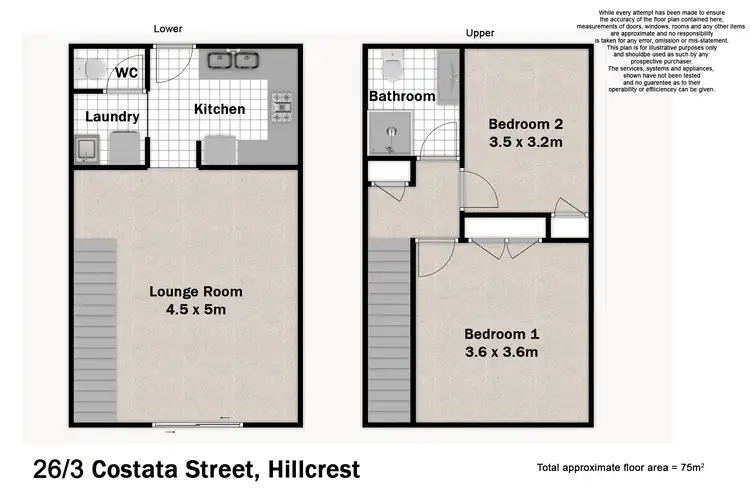 Floorplan of Homely townhouse listing, 26/3 Costata Street, Hillcrest QLD 4118