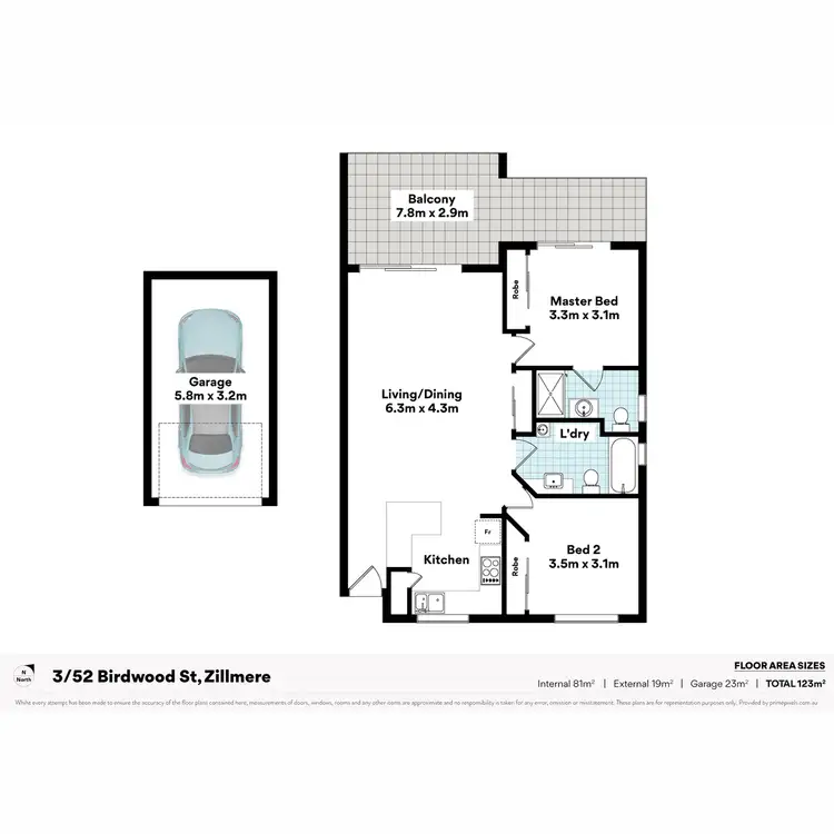 Floorplan of Homely apartment listing, 3/52 Birdwood Street, Zillmere QLD 4034