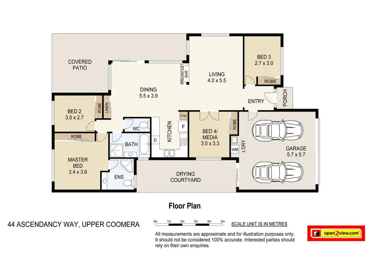 Floorplan of Homely house listing, 44 Ascendancy Way, Upper Coomera QLD 4209