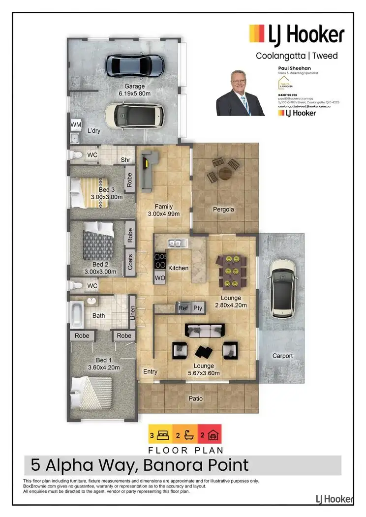 Floorplan of Homely house listing, 5 Alpha Way, Banora Point NSW 2486