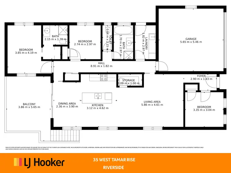 Floorplan of Homely house listing, 35 Tamar Rise, Riverside TAS 7250