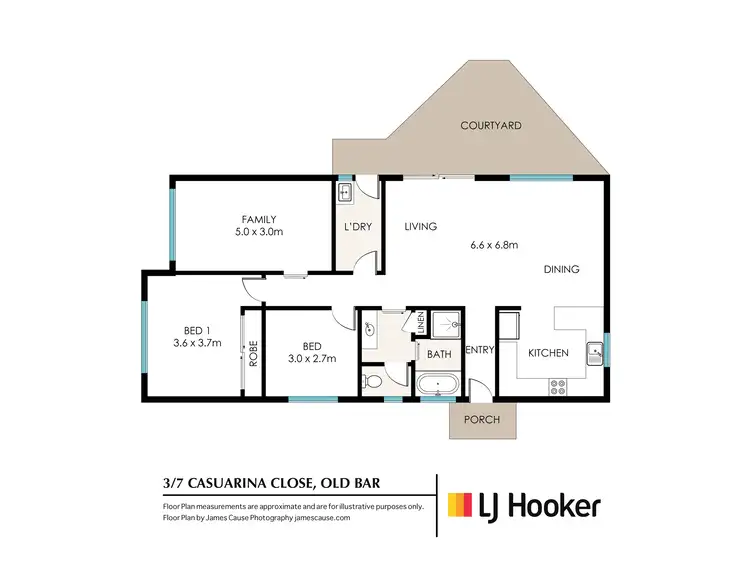 Floorplan of Homely unit listing, 3/7 Casuarina Close, Old Bar NSW 2430
