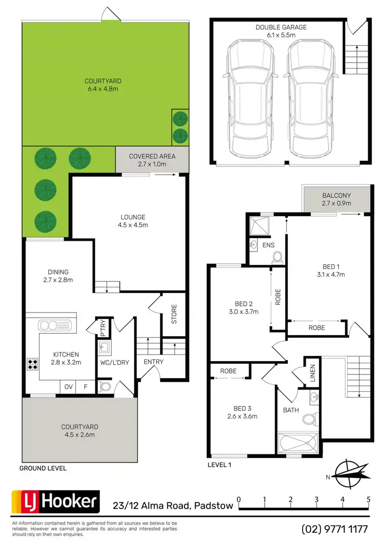 Floorplan of Homely townhouse listing, 23/12 Alma Road, Padstow NSW 2211
