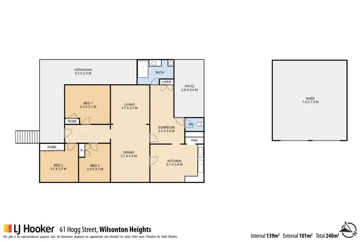 Floorplan of Homely house listing, 61 Hogg Street, Cranley QLD 4350