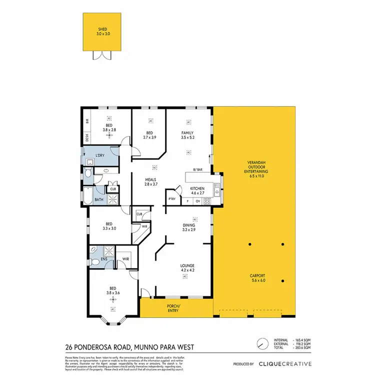 Floorplan of Homely house listing, 26 Ponderosa Road, Munno Para West SA 5115