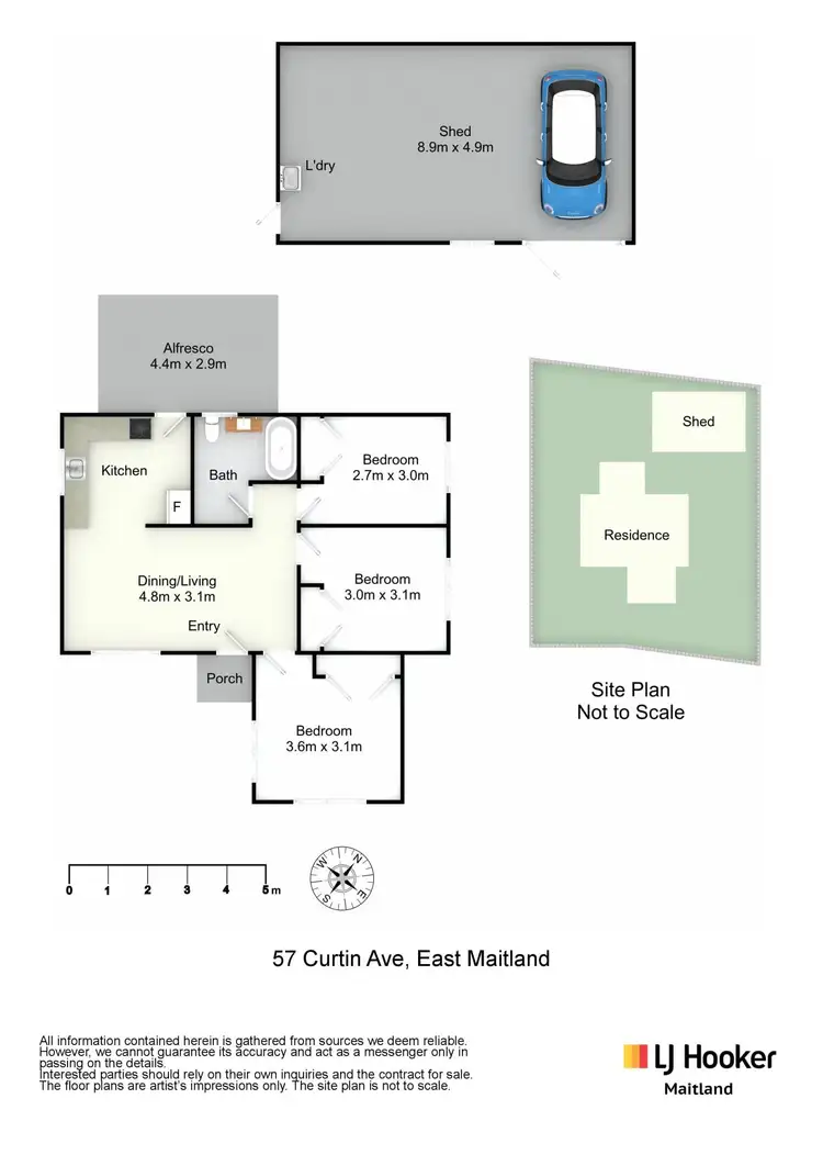 Floorplan of Homely house listing, 57 Curtin Street, East Maitland NSW 2323