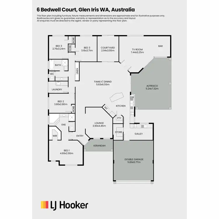 Floorplan of Homely house listing, 6 Bedwell Court, Glen Iris WA 6230
