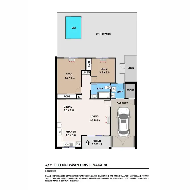 Floorplan of Homely unit listing, 4/39 Ellengowan Drive, Brinkin NT 810