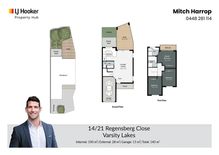 Floorplan of Homely townhouse listing, 14/21 Regensberg Close, Varsity Lakes QLD 4227