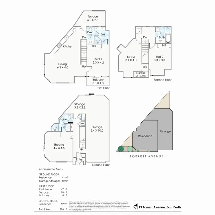 Floorplan of Homely house listing, 19 Forrest Avenue, East Perth WA 6004