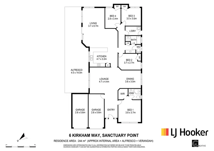 Floorplan of Homely house listing, 6 Kirkham Way, Sanctuary Point NSW 2540