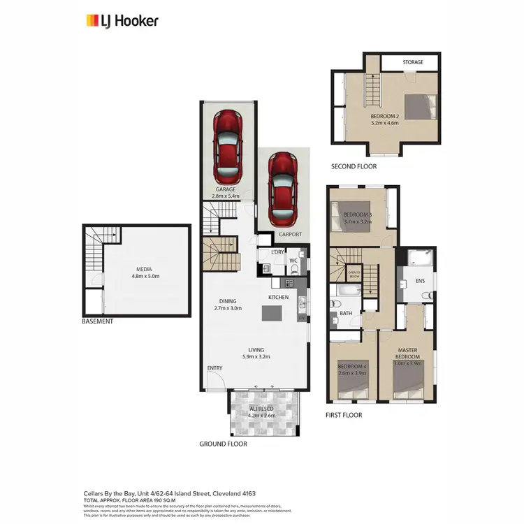 Floorplan of Homely townhouse listing, 4/62-64 Island Street, Cleveland QLD 4163