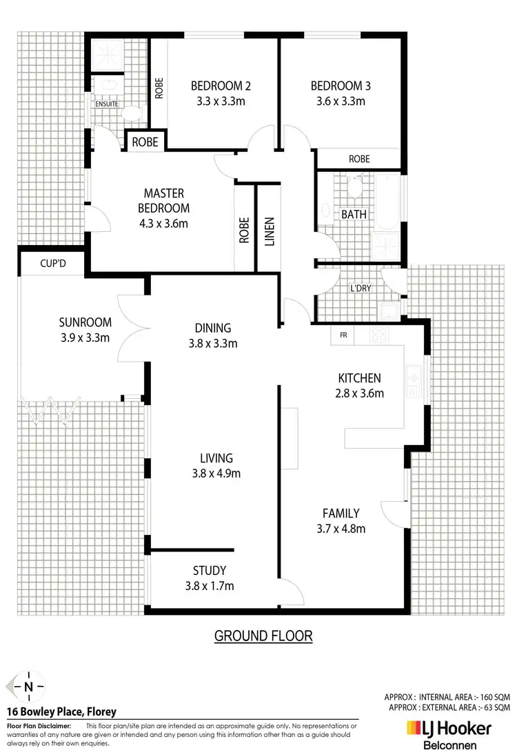 Floorplan of Homely house listing, 16 Bowley Place, Florey ACT 2615