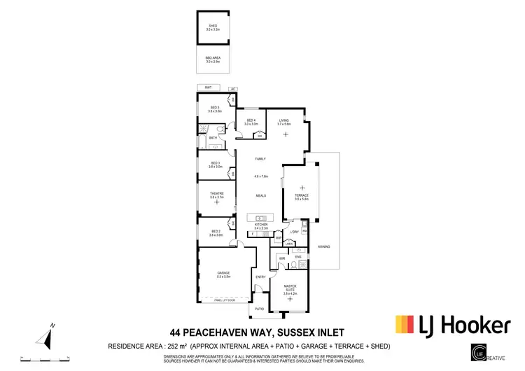 Floorplan of Homely house listing, 44 Peacehaven Way, Sussex Inlet NSW 2540