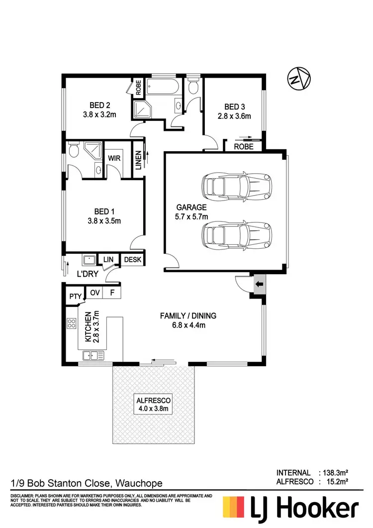 Floorplan of Homely villa listing, 2/9 Bob Stanton Close, Wauchope NSW 2446