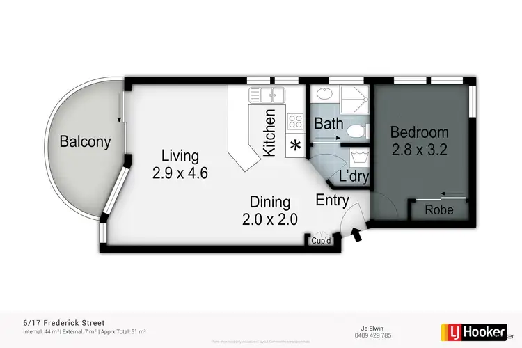 Floorplan of Homely unit listing, 6/17 Frederick Street, Surfers Paradise QLD 4217