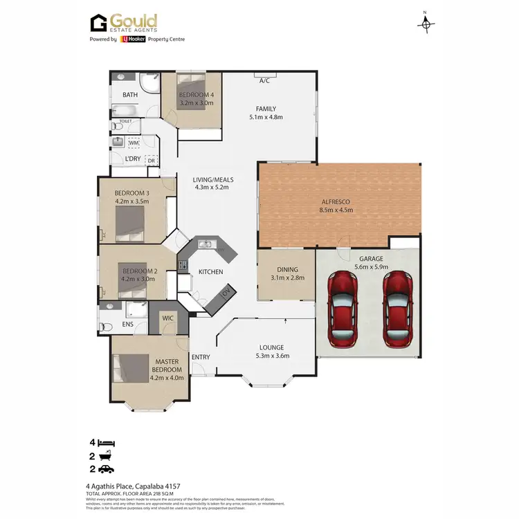 Floorplan of Homely house listing, 4 Agathis Place, Capalaba QLD 4157