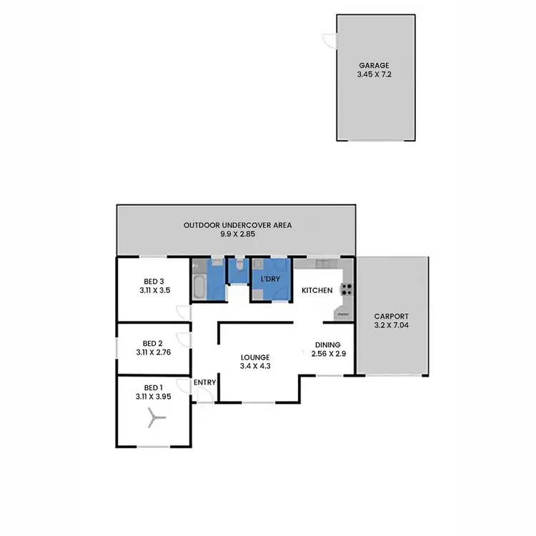 Floorplan of Homely house listing, 44 Natalie Avenue, Salisbury SA 5108