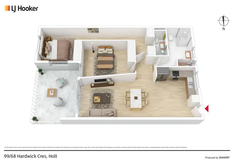 Floorplan of Homely unit listing, 99/68 Hardwick Crescent, Holt ACT 2615