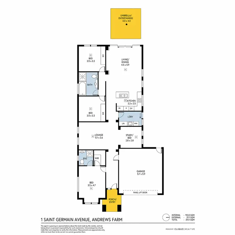 Floorplan of Homely house listing, 1 St Germain Avenue, Andrews Farm SA 5114