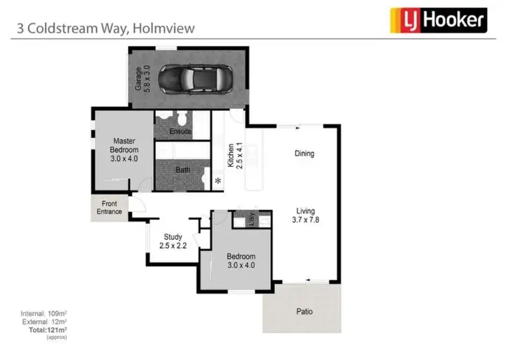 Floorplan of Homely semi-detached listing, 3A Coldstream Way, Holmview QLD 4207