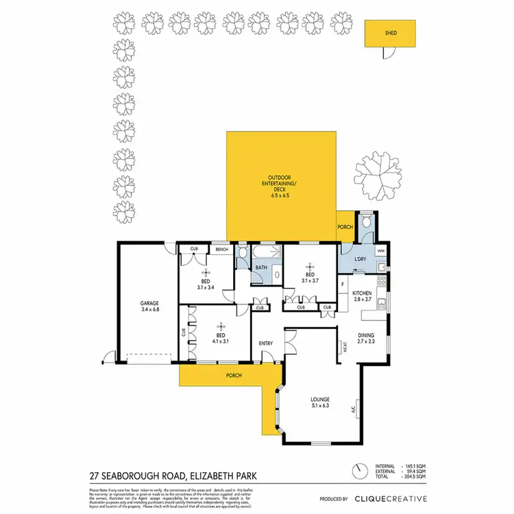 Floorplan of Homely house listing, 27 Seaborough Road, Elizabeth Park SA 5113