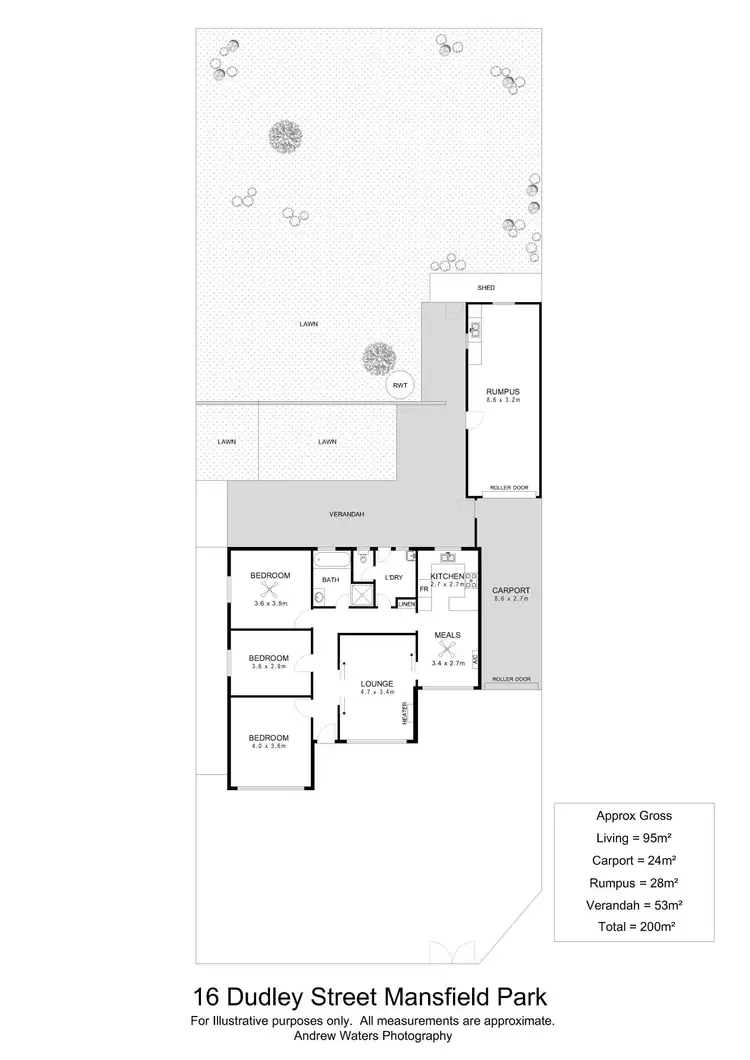 Floorplan of Homely house listing, 16 Dudley Street, Mansfield Park SA 5012