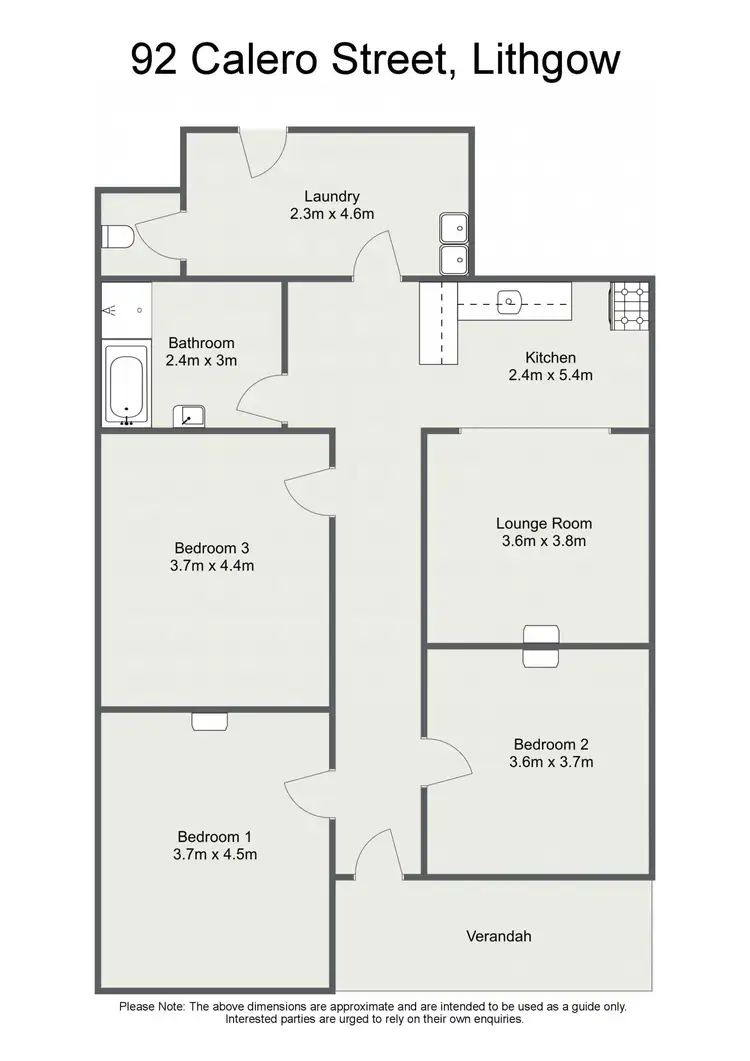 Floorplan of Homely house listing, 92 Calero Street, Lithgow NSW 2790