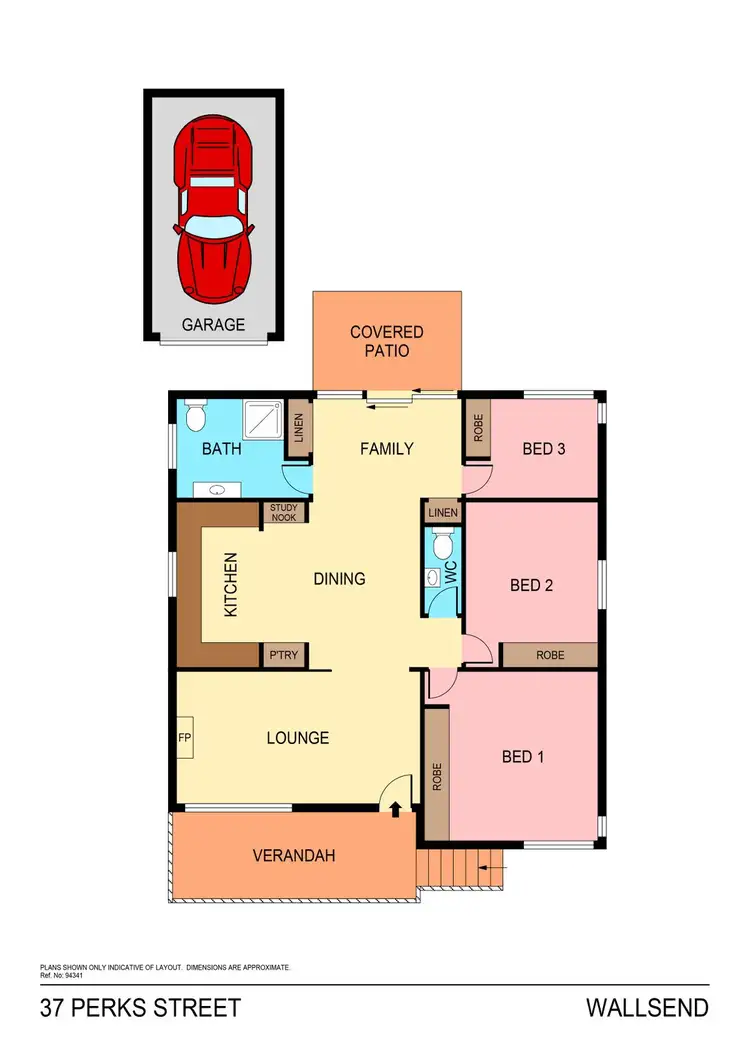 Floorplan of Homely house listing, 37 Perks Street, Wallsend NSW 2287