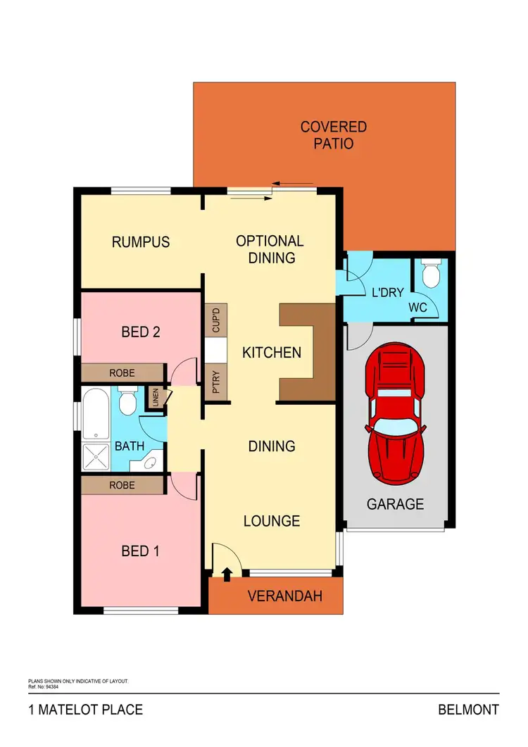 Floorplan of Homely house listing, 1 Matelot Place, Belmont NSW 2280