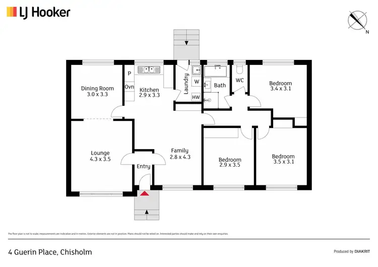 Floorplan of Homely house listing, 4 Guerin Place, Chisholm ACT 2905