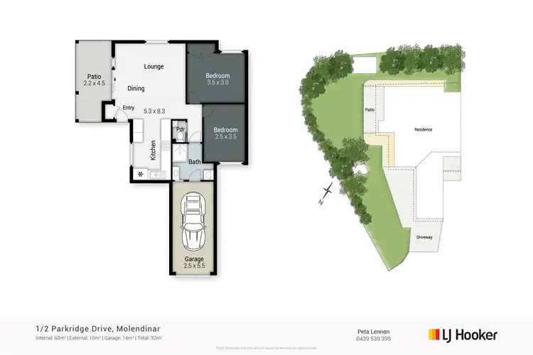 Floorplan of Homely townhouse listing, 1/2 Parkridge Drive, Molendinar QLD 4214