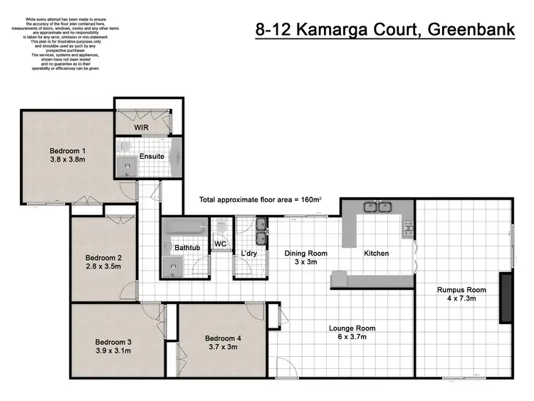 Floorplan of Homely house listing, 8-12 Kamarga Court, Greenbank QLD 4124