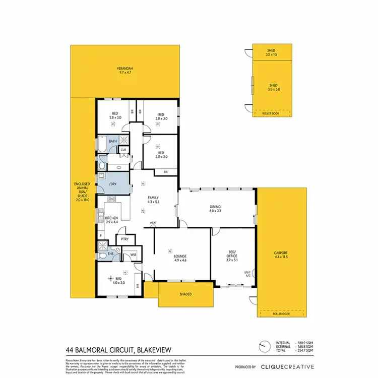 Floorplan of Homely house listing, 44 Balmoral Circuit, Blakeview SA 5114