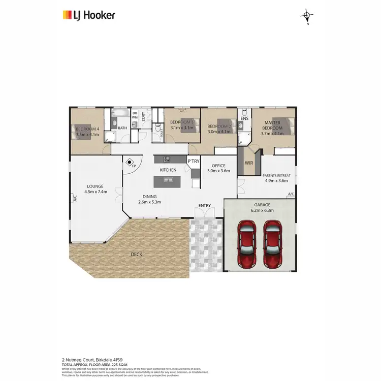 Floorplan of Homely house listing, 2 Nutmeg Court, Birkdale QLD 4159