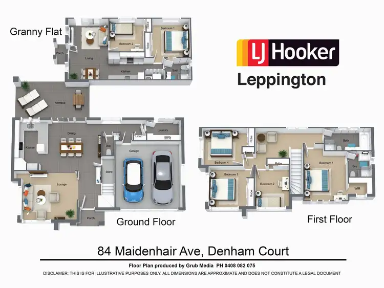 Floorplan of Homely house listing, 84 & 84a Maidenhair Avenue, Denham Court NSW 2565