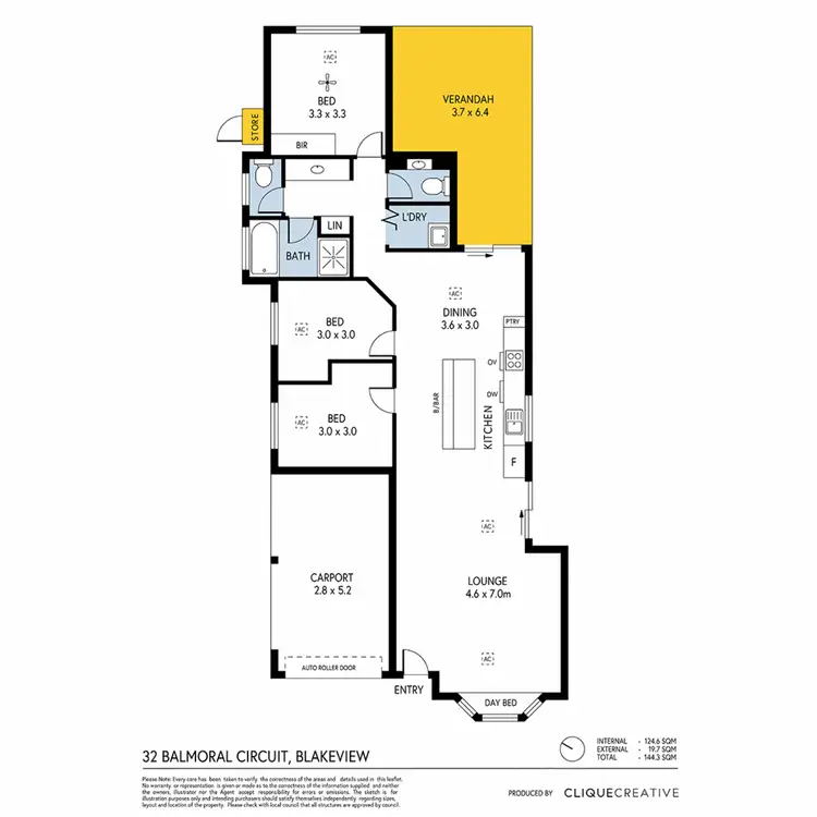 Floorplan of Homely house listing, 32 Balmoral Circuit, Blakeview SA 5114
