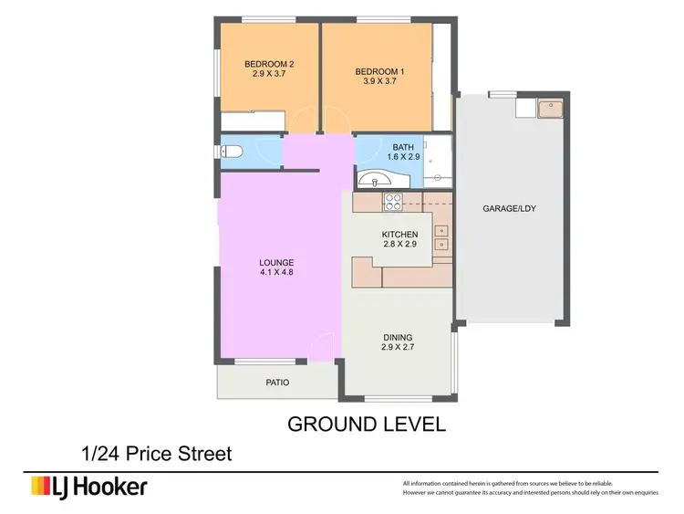 Floorplan of Homely house listing, 1/24 Price Avenue, Kawana QLD 4701