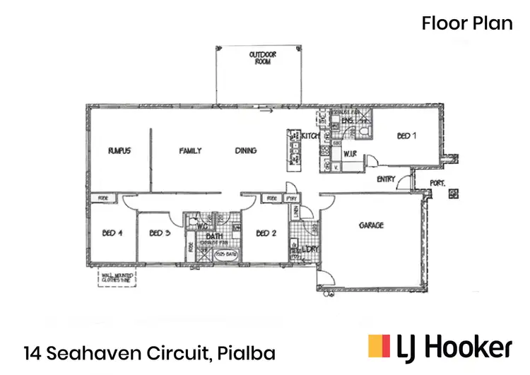 Floorplan of Homely house listing, 14 Seahaven Circuit, Pialba QLD 4655