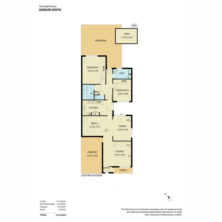 Floorplan of Homely unit listing, 16/36-38 Eighth Street, Gawler South SA 5118