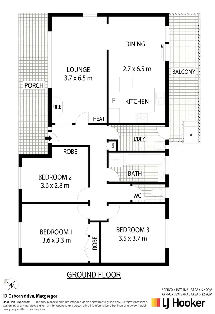 Floorplan of Homely house listing, 17 Osburn Drive, Macgregor ACT 2615