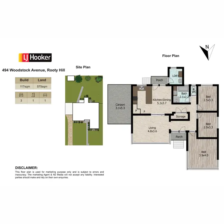 Floorplan of Homely house listing, 494 Woodstock Avenue, Rooty Hill NSW 2766