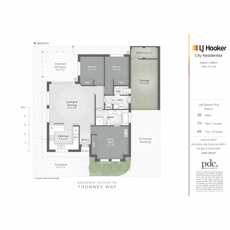 Floorplan of Homely villa listing, 24B Thorney Way, Balga WA 6061
