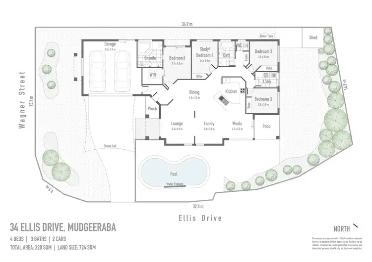 Floorplan of Homely house listing, 34 Ellis Drive, Mudgeeraba QLD 4213