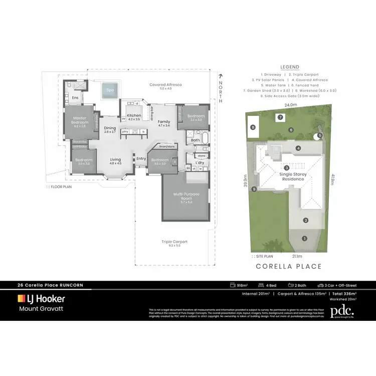 Floorplan of Homely house listing, 26 Corella Place, Runcorn QLD 4113