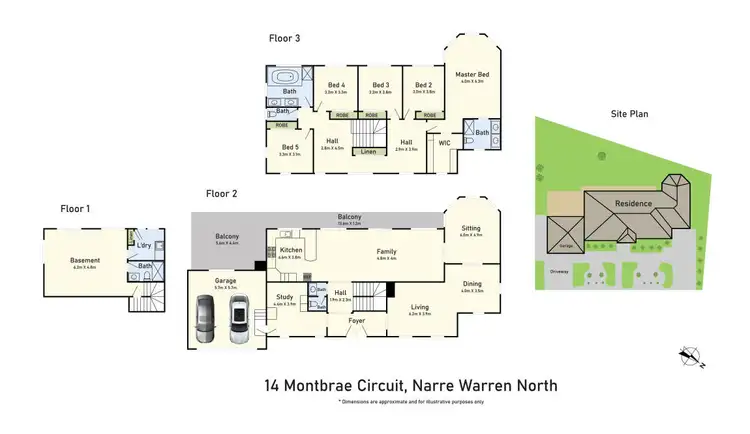 Floorplan of Homely house listing, 14 Montbrae Circuit, Narre Warren North VIC 3804