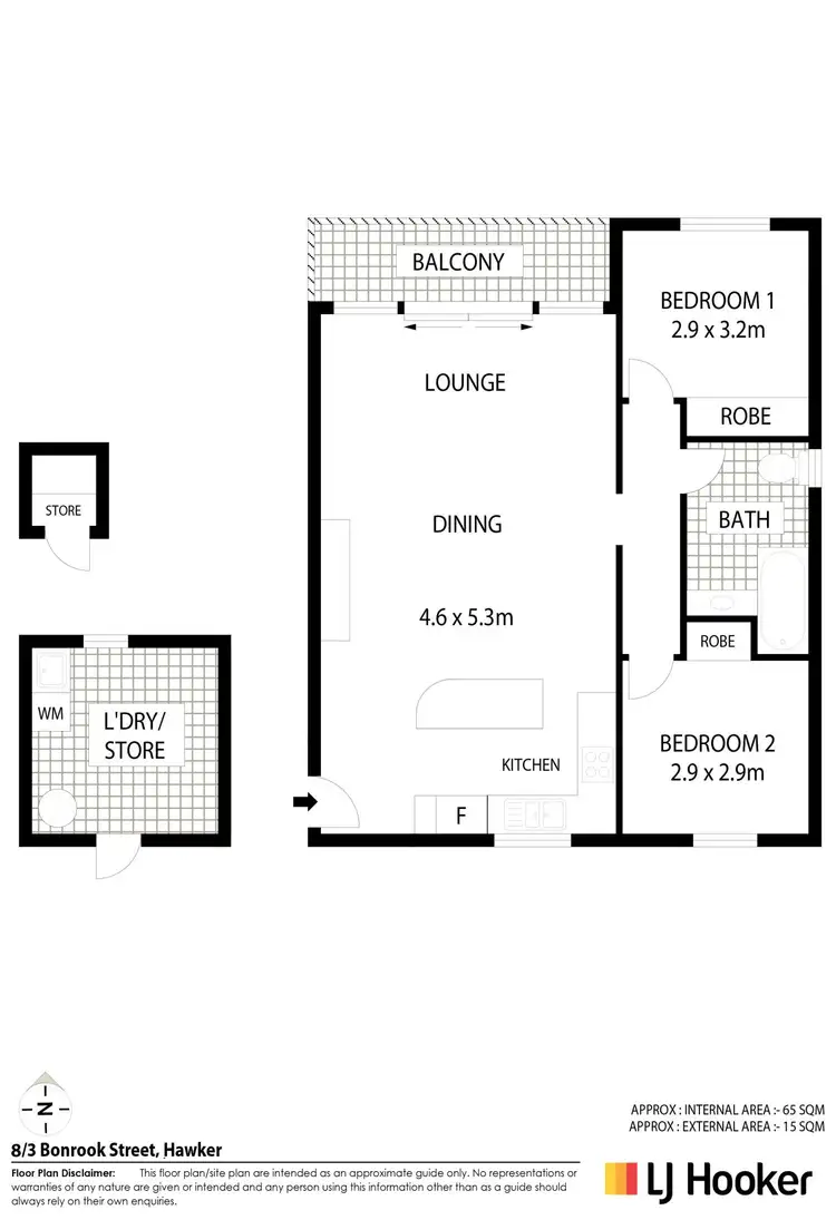 Floorplan of Homely unit listing, 8/3 Bonrook Street, Hawker ACT 2614