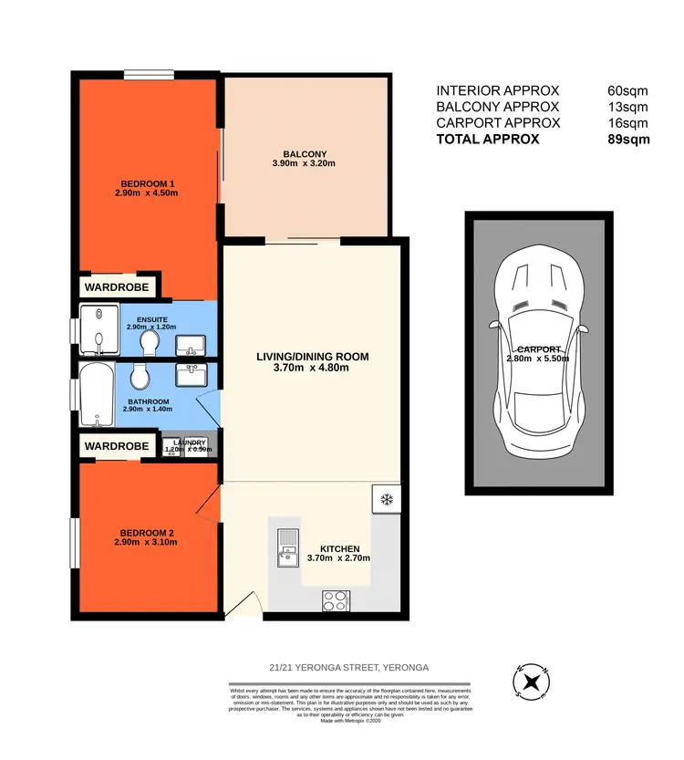 Floorplan of Homely unit listing, 21/21 Yeronga Street, Yeronga QLD 4104